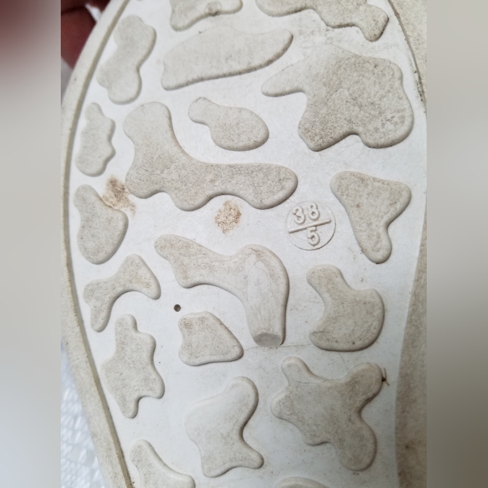 Topshop Sneakers White Black Trim Size 38/7 Made in Italy - Picture 12 of 12